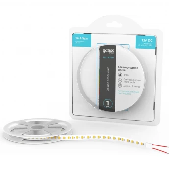 Лента GAUSS BASIC LED 2835/120 12V 14,4W/m 1400lm/m 4000K 8mm IP20 2m