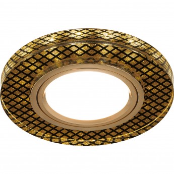 Светильник GAUSS BACKLIGHT BL076 Круг Кристалл/Черный/Золото, Gu5.3, LED 2700K 1/40 Светильник GAUSS BACKLIGHT BL076 Круг Кристалл/Черный/Золото, Gu5.3, LED 2700K 1/40